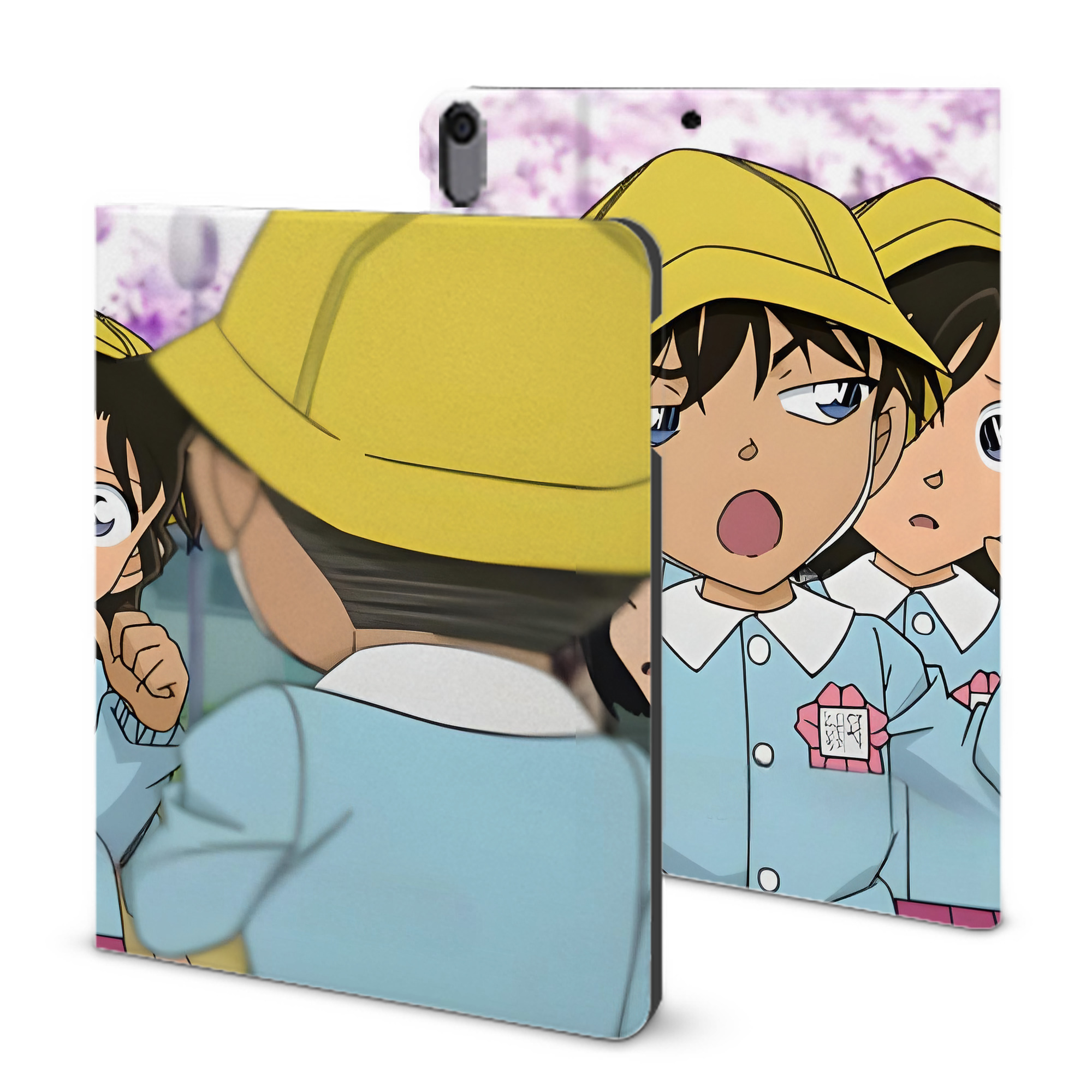 （画像用） 名探偵コナン Detective Conan IPad ケース ブック型 PUレザー TPU 耐衝撃 軽量 薄型 ペン収納なし 全面保護 IPad 各モデル対応